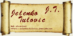 Jelenko Tulović vizit kartica
